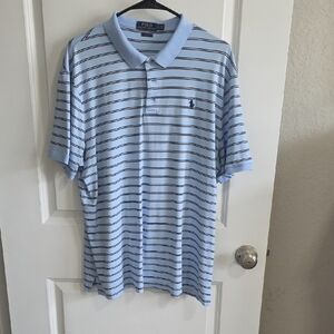 Polo by Ralph Lauren Blue and Navy Striped Polo Shirt